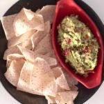 overhead guacamole with chips