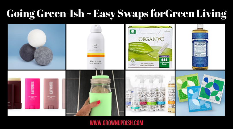 Here are my favorite beauty, clean living and green products for healthier, environmentally friendly home and beauty. Tell me YOUR favorite greener swaps! | www.grownupdish.com