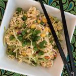 This cleaner version of the popular ramen noodle salad recipe is much healthier and still crispy and delicious. It's jam packed with veggies & healthy fats. | www.grownupdish.com