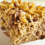 Traditionally served during the Jewish Holidays, noodle kugel is a delicious baked casserole. This recipe is gluten-free but still maintains many traditional elements. | www.grownupdish.com