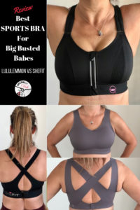 A revealing review of the best sports bras for big busted babes: Lululemmon vs SheFit. Which one best supports "the girls"? | www.grownupdish.com