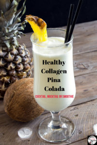 Traditional piña coladas can be decadent and high-calorie. Skip the sugary mixes and try this cleaner and slimmed-down healthy collagen piña colada recipe. | www.grownupdish.com