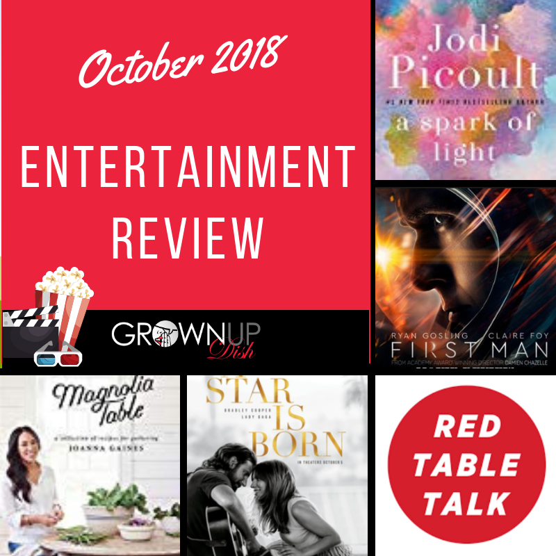 October 2018 entertainment review. Check out October's best and worst books, television and movies. Be sure to tell me your favorites in the comments. | www.grownupdish.com