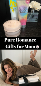 A review of Pure Romance gifts for moms featuring comfy loungewear, household items & beauty products. Special discount code & a product giveaway. | www.grownupdish.com