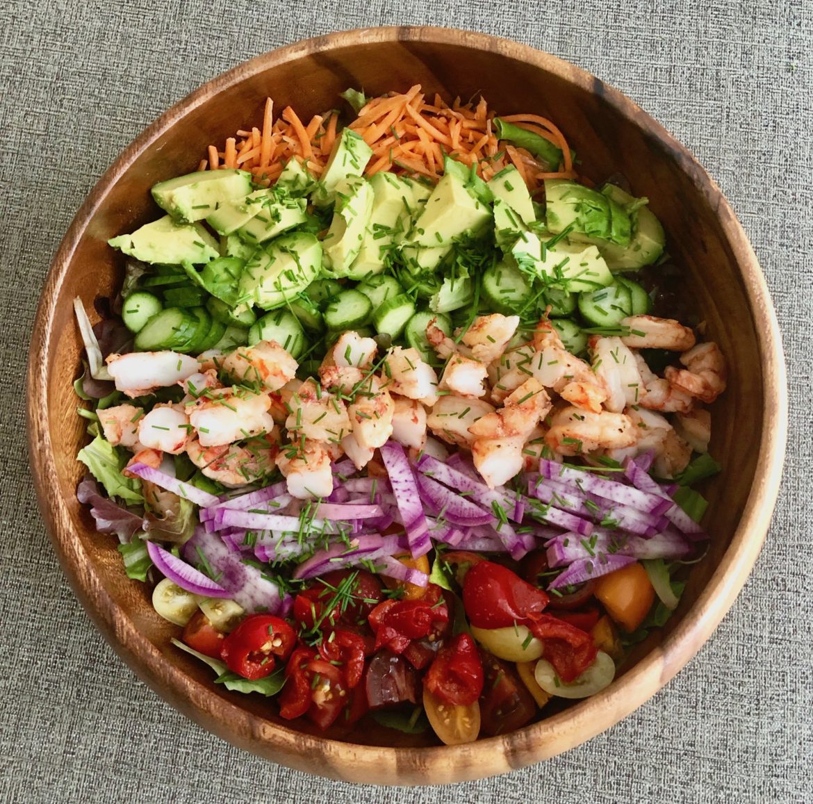 Shrimp Salad with Herb Dressing • GrownUp Dish