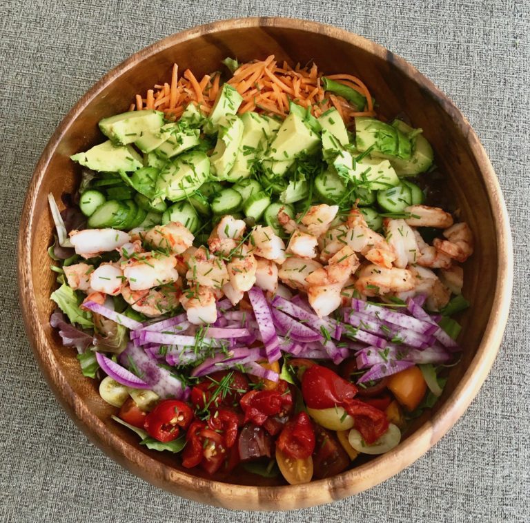 Shrimp Salad with Herb Dressing • GrownUp Dish