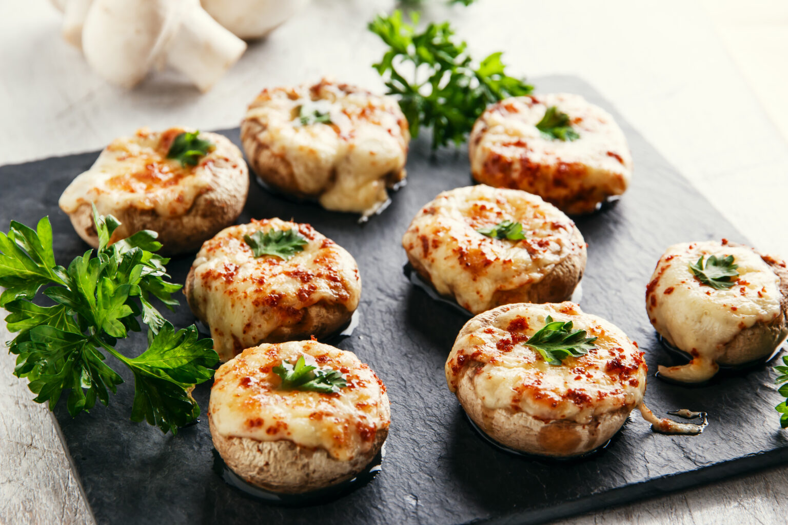 Herbed Goat Cheese Stuffed Mushrooms • GrownUp Dish