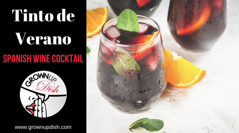 Try this easy recipe for Tinto de Verano - a Spanish wine cocktail. You only need 3 ingredients and it's easier to make than sangria. Cheers! | www.grownupdish.com