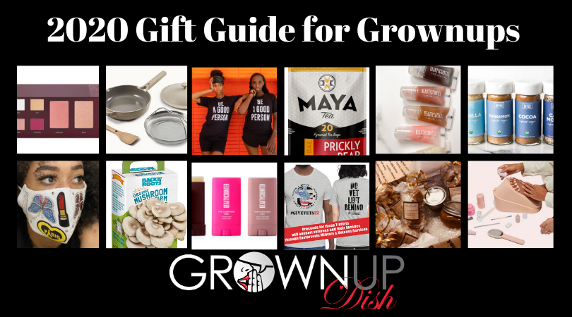 2020 Gift Guide for Grownups with foodie favorites, beauty, stocking stuffers, comfy clothing & gifts for guys. Plus discount codes & deals.| www.grownupdish.com