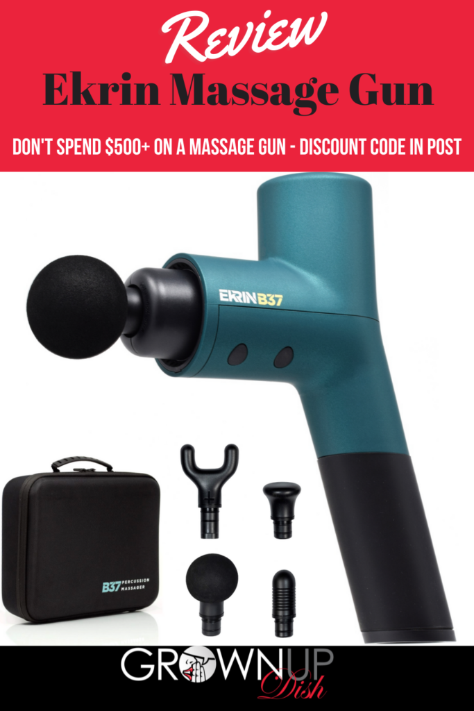 You don't need to spend $500+ on a massage gun. Read my unbiased review & discover the benefits of percussive massage. Save 20% if you order. | www.grownupdish.com