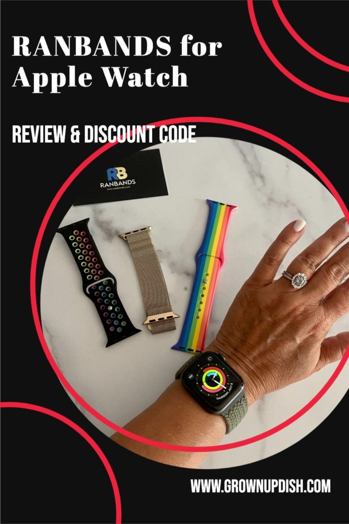 Looking for cute and inexpensive bands for your Apple Watch without the big price tag? Read my unbiased review and use my discount code for 20% off. | www.grownupdish.com