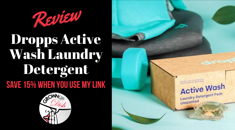 Do your workout clothes stink? Read my review of Dropps Active Wash Laundry Detergent Pods. Discount when you shop with my link. | www.grownupdish.com