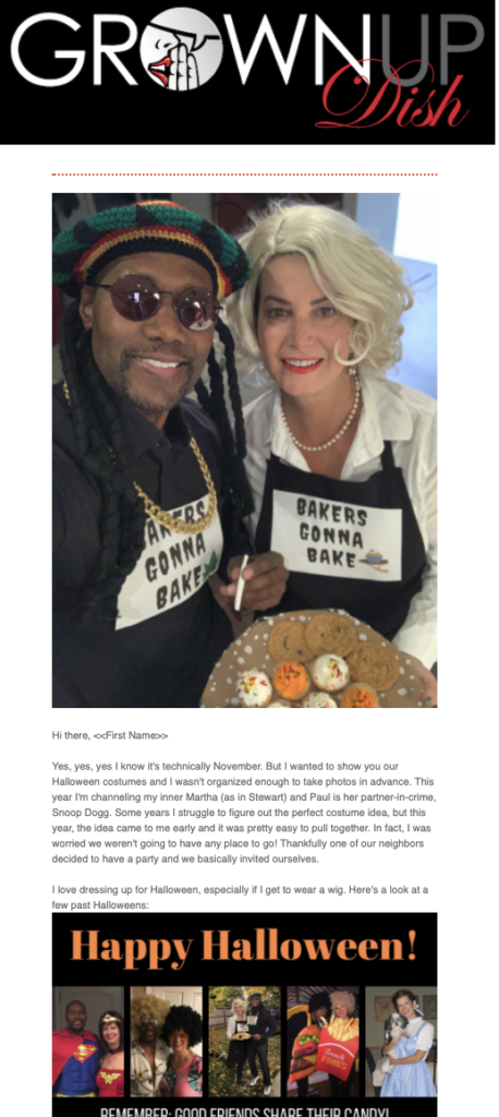 November 2021 GrownupDish newsletter features Halloween recap, Thanksgiving recipes, book reviews, the BEST fall tote bag, hydroponic garden updates & more! | www.grownupdish.com
