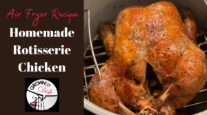 Homemade Rotisserie Chicken! Here's a foolproof way to cook chicken using the Ninja Foodi - it's is a pressure cooker and an air fryer. Try it! | www.grownupdish.com