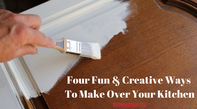 Make your kitchen your favorite room in the house. These four fun and creative ways to make over your kitchen will transform the look of your home. | www.grownupdish.com