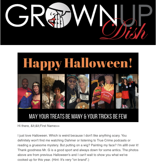 October 2022 Grownup Dish newsletter features Halloween, a new cookbook, fall recipes and a review of the PAIR Eyewear virtual try on tool. | www.grownupdish.com