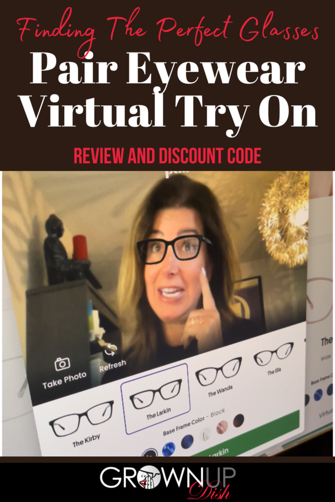PAIR Eyewear's virtual try on tool helps you choose the perfect glasses. Then change your look in a snap with stylish frame toppers. Video & discount code. | www.grownupdish.com