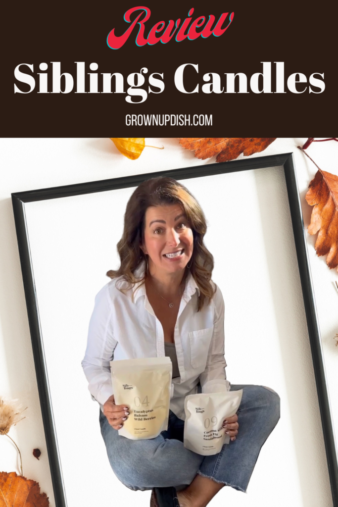 If you love scented candles (but don’t love the hefty price tag) check out Siblings candle refills. They're affordable, eco-friendly and smell GREAT! www.grownupdish.com