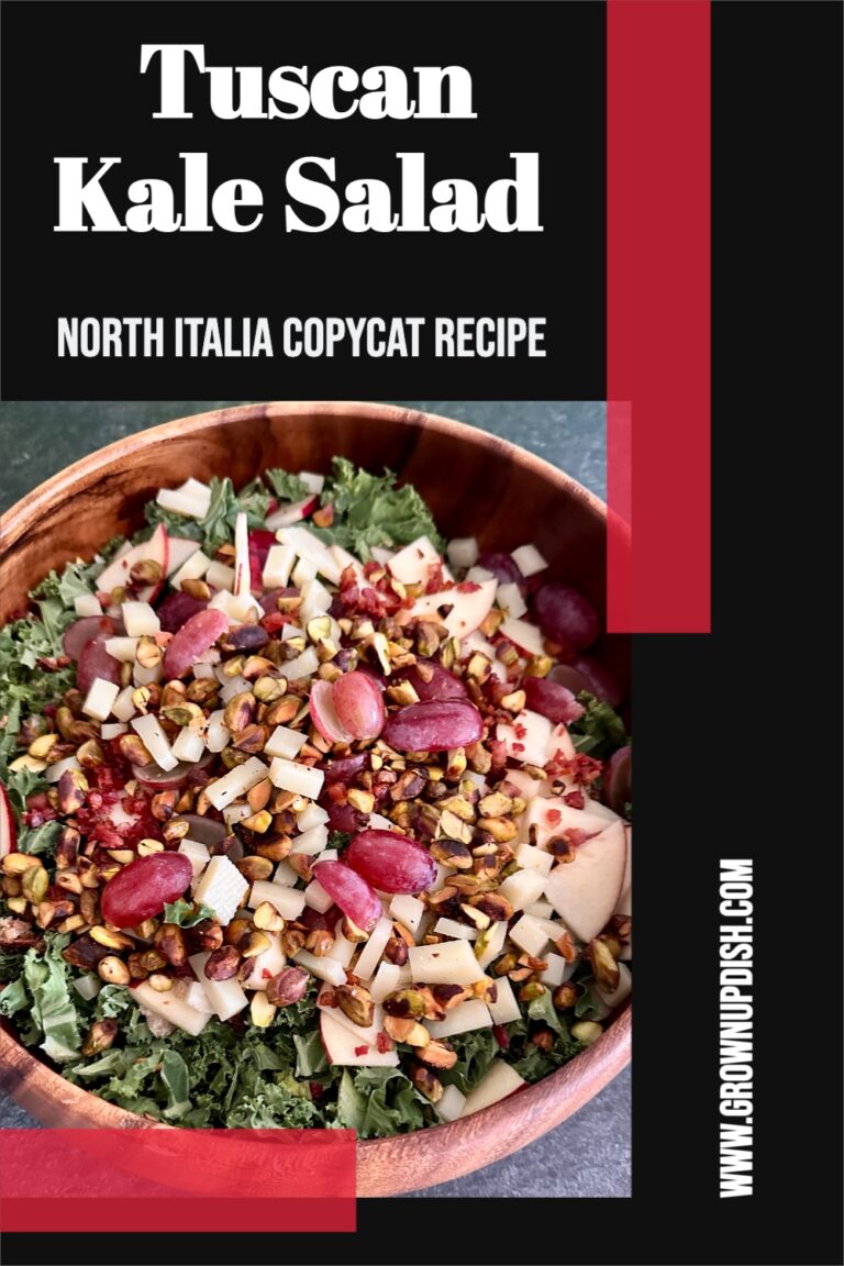 North Italia Tuscan Kale Salad Copycat Recipe • GrownUp Dish