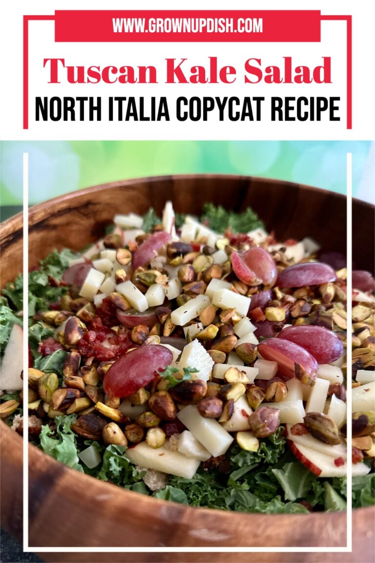 North Italia Tuscan Kale Salad Copycat Recipe • GrownUp Dish